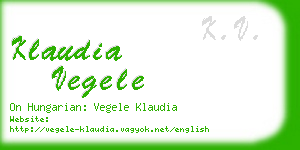 klaudia vegele business card